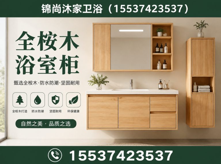 许昌全桉木浴室柜展示图